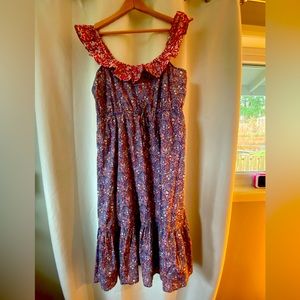 Liberty print JCrew MIDI